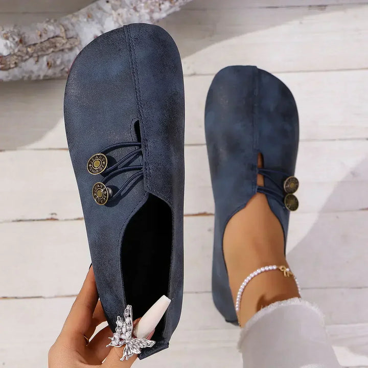 JODI - MOCASINES DE CUIDADO PARA LOS PIES EN SUEDE SUAVE