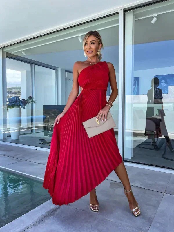 ARIANA – VESTIDO ASIMÉTRICO CON DRAPEADO