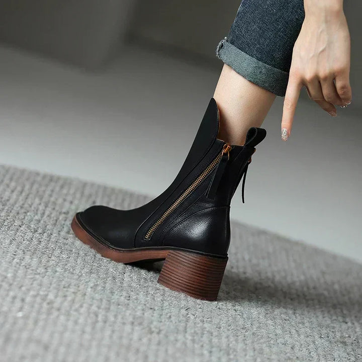 SIONA - BOTAS DE PIEL GENUINA PARA TOBILLO