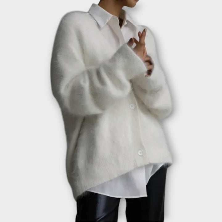 SUZANNE - CARDIGAN DE PIEL SINTÉTICA