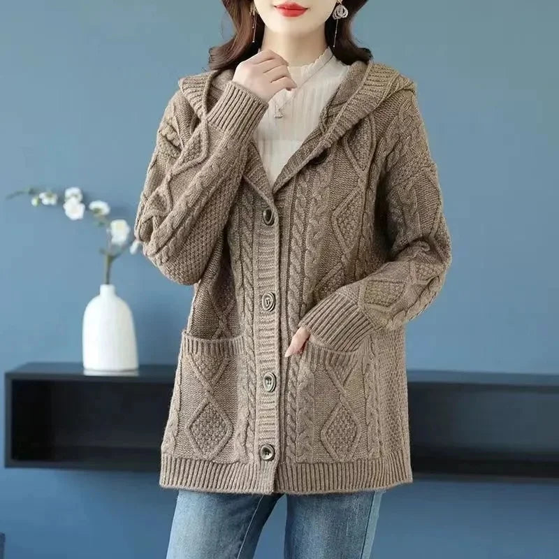 Lina™ - Cárdigan Elegante con Puntada de Diamante