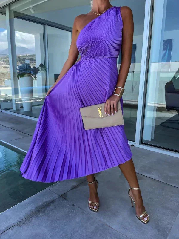 ARIANA – VESTIDO ASIMÉTRICO CON DRAPEADO