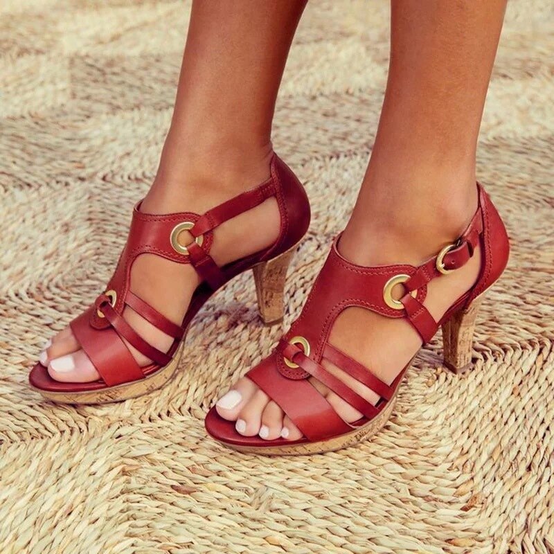 EMBER - SANDALIAS ELEGANTES DE TACÓN Y DEDO ABIERTO