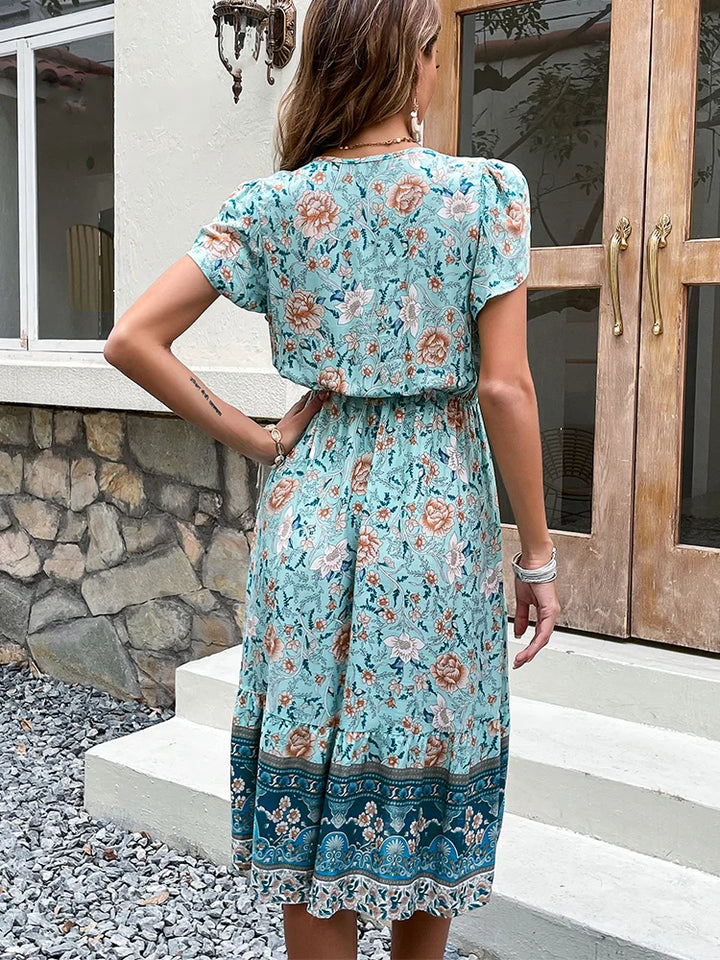 OPHERTA - VESTIDO MIDI ELEGANTE BLOSSOM