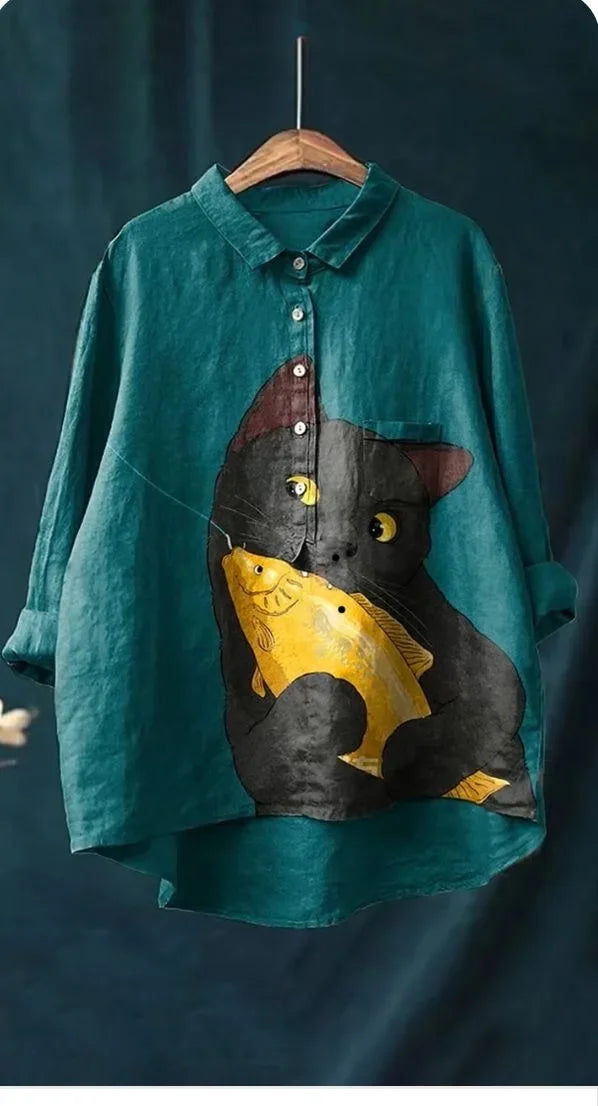 Christi | Camiseta de Arte de Gato