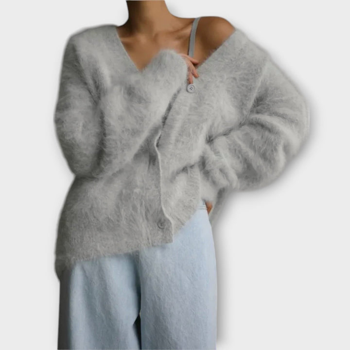 SUZANNE - CARDIGAN DE PIEL SINTÉTICA