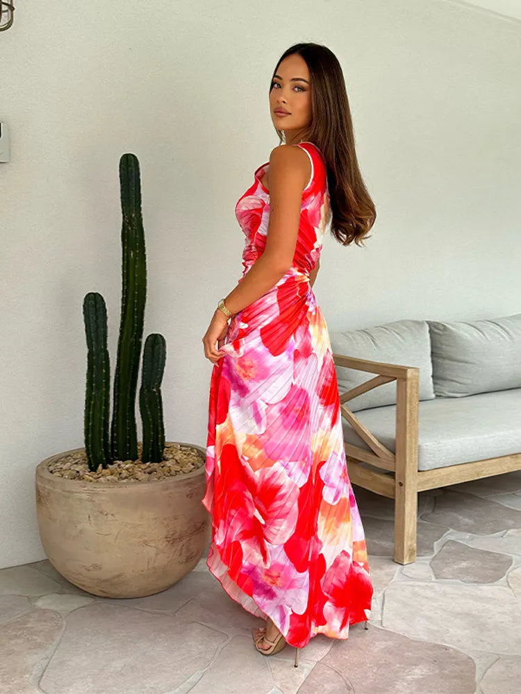 CARMIE – VESTIDO PLISADO DE VERANO CON UN HOMBRO