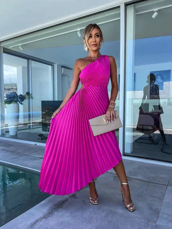 ARIANA – VESTIDO ASIMÉTRICO CON DRAPEADO