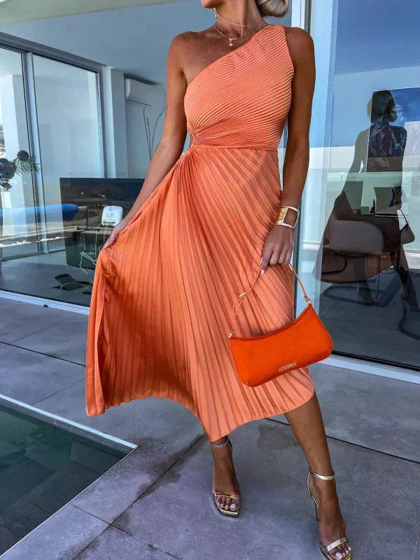 ARIANA – VESTIDO ASIMÉTRICO CON DRAPEADO