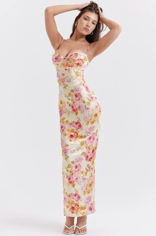 Selene - Encantador Vestido Floral con Tirantes Finos