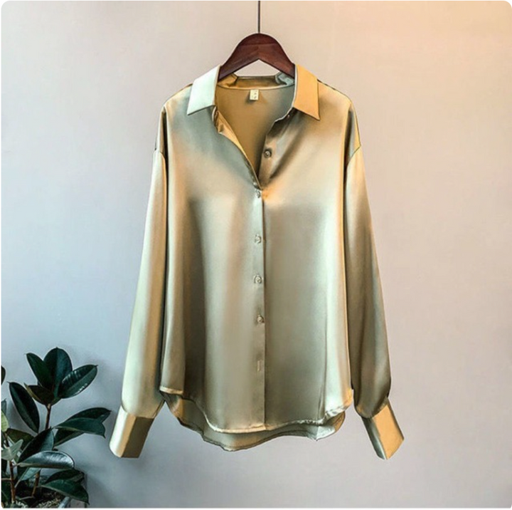 DARLENE - BLUSA POLO DE SATÍN