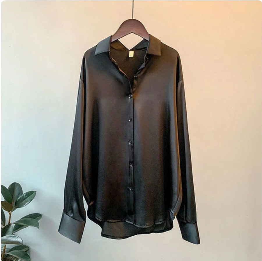 DARLENE - BLUSA POLO DE SATÍN