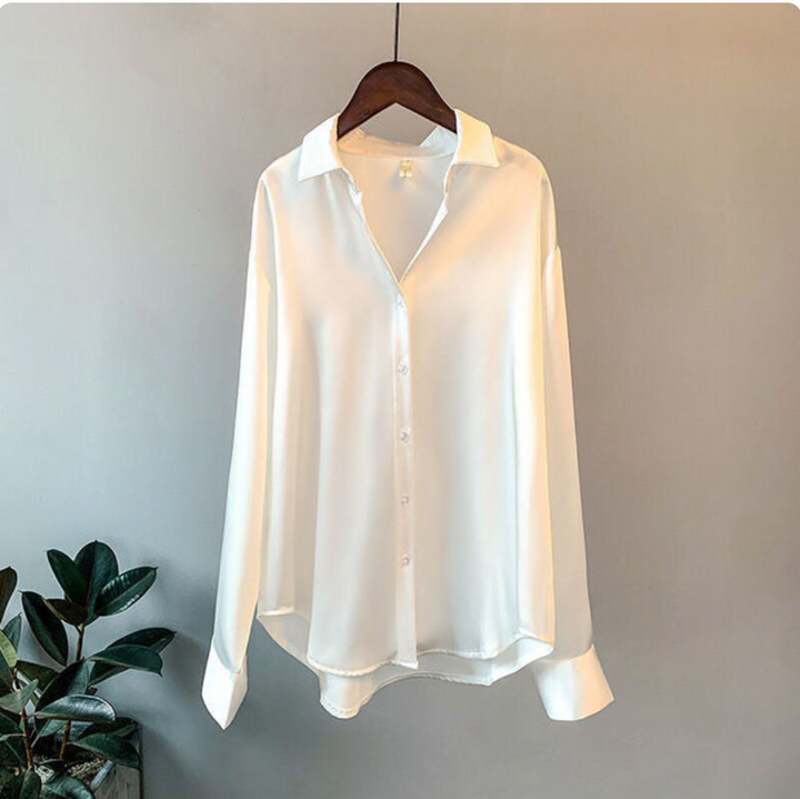 DARLENE - BLUSA POLO DE SATÍN