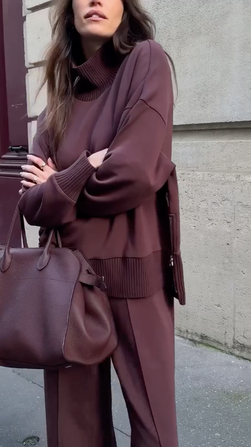 KIMBERLY - CONJUNTO DE SUDADERA CON CREMALLERA Y PANTALONES DE DESCANSO