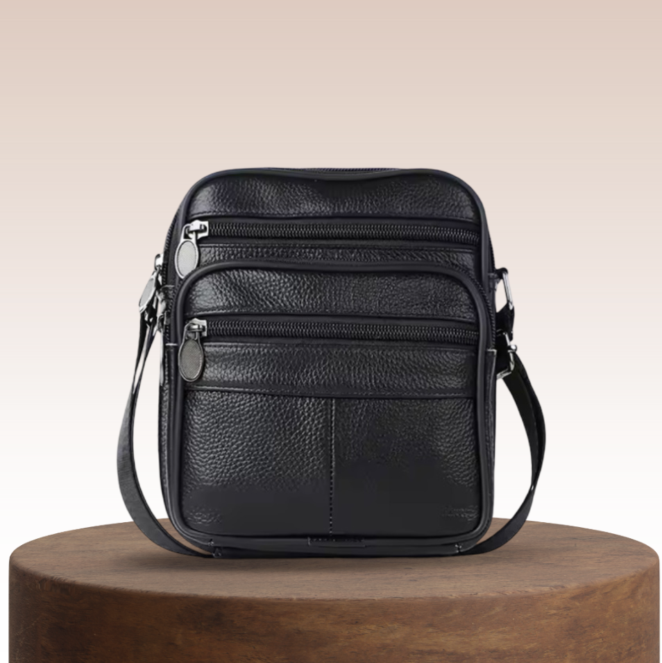 Griffin | Bolsa Cruzada de Cuero para Negocios para Hombre