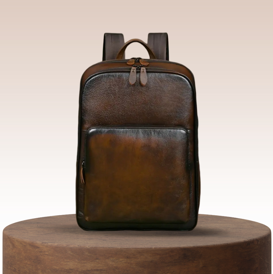 Bennett | Mochila para Laptop “Profesor” de Cuero Grano Completo