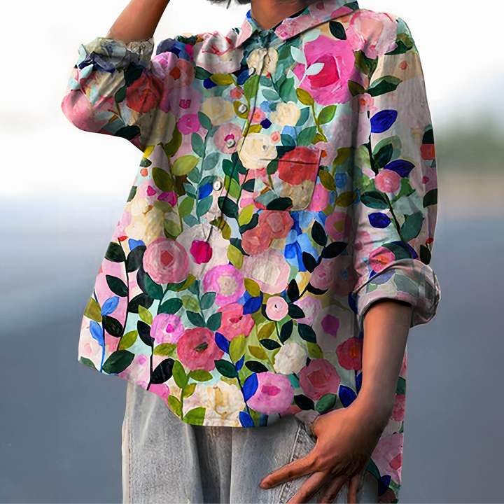 Fiona | Blusa con Estampado Floral Romántico