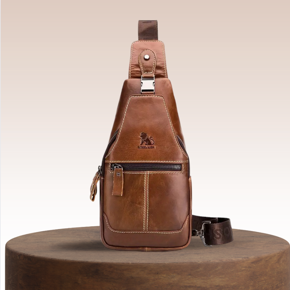 Callum | Bolso de Pecho Cruzado de Cuero para Hombre