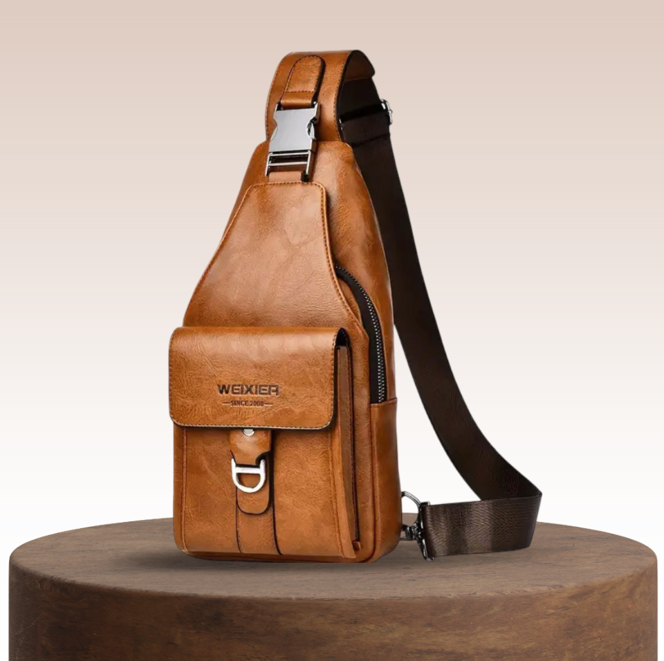 Silas | Bolso Cruzado de Cuero Vintage para Hombre