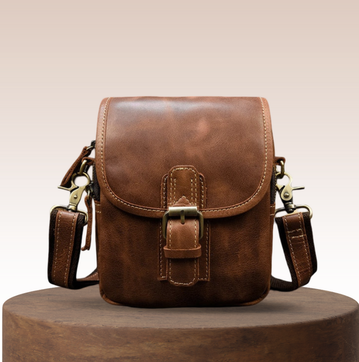 Damon | Bolsa de Hombro de Cuero Genuino para Hombres