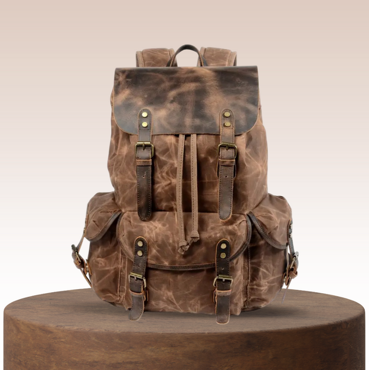 Crosby | Mochila Retro Impermeable de Lona para Laptop