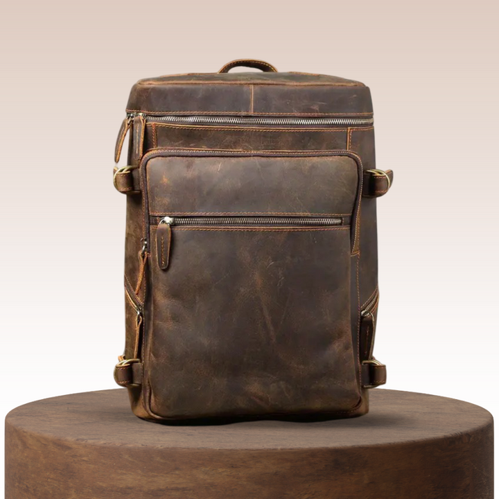 Hanzo | Bolsa Vintage de Cuero para Laptop y Mochila de Viaje