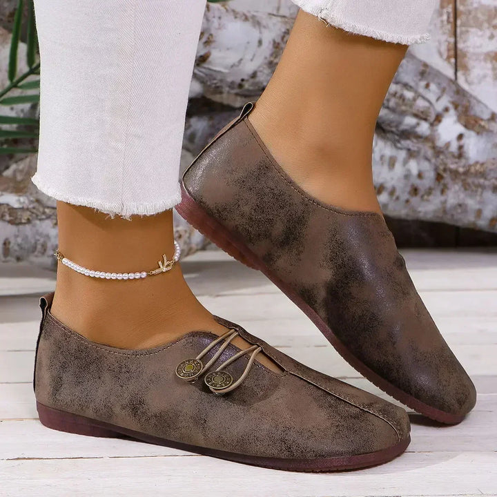 JODI - MOCASINES DE CUIDADO PARA LOS PIES EN SUEDE SUAVE