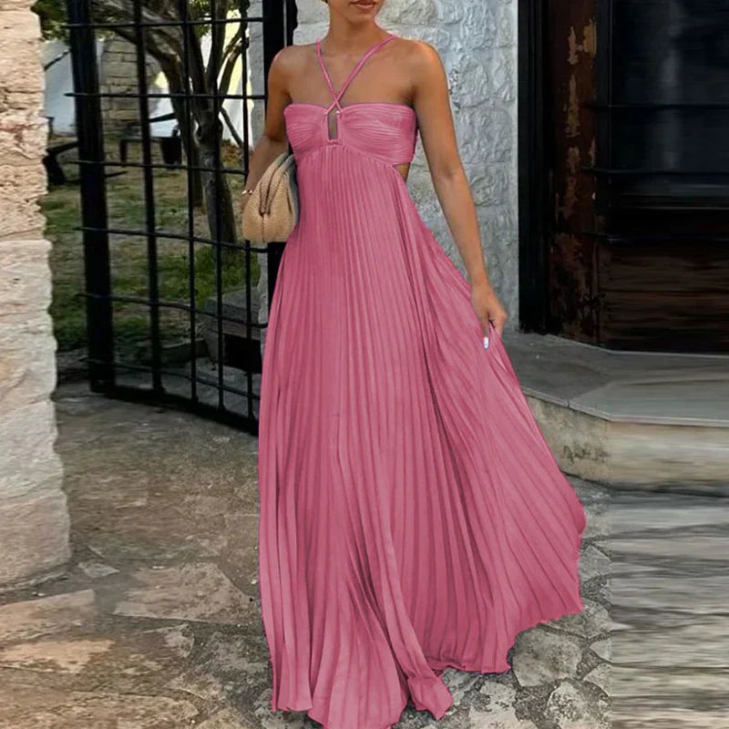 ARGANIESZKA - VESTIDO MAXI DE VERANO CON HALTER