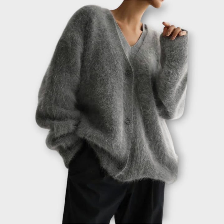 SUZANNE - CARDIGAN DE PIEL SINTÉTICA