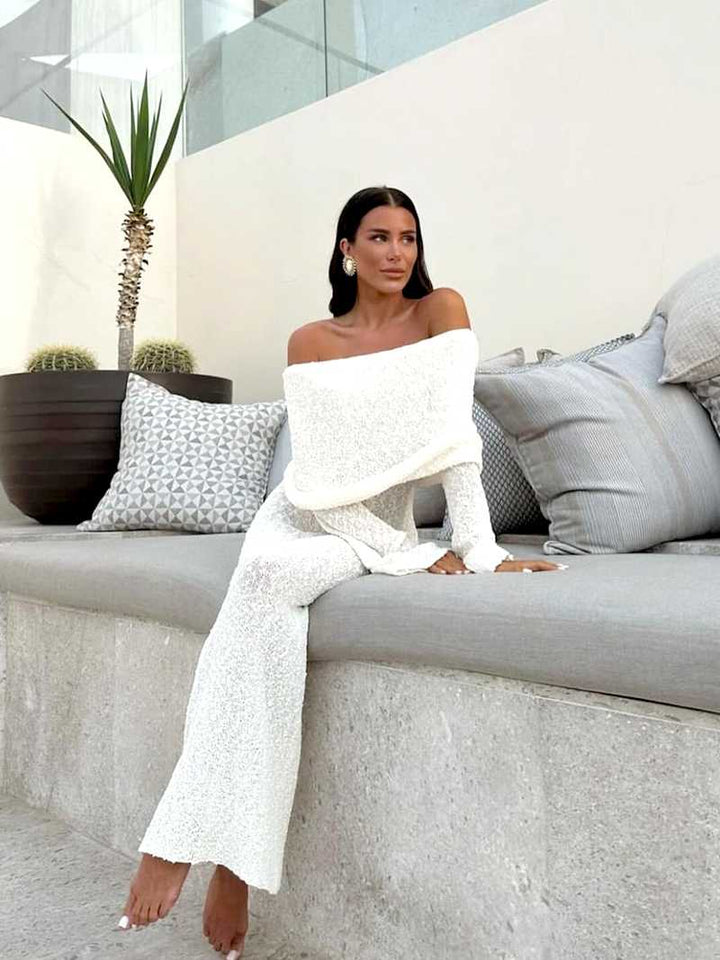 ATHENA - VESTIDO MAXI GLAM TEXTURIZADO