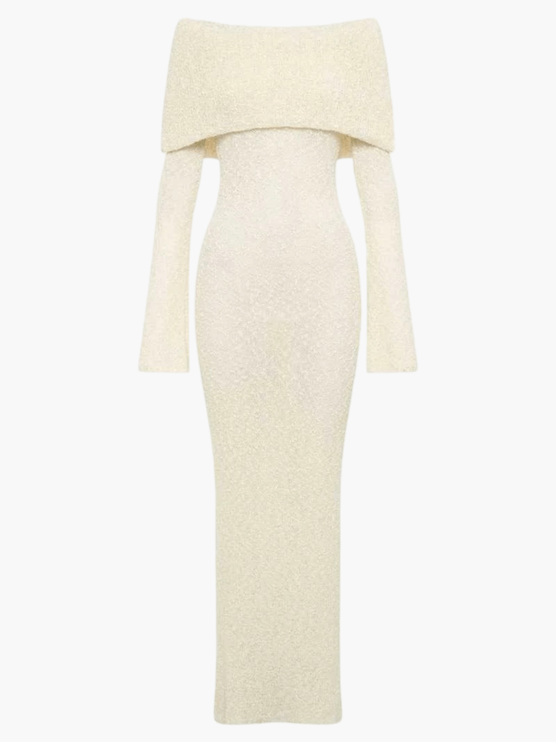 ATHENA - VESTIDO MAXI GLAM TEXTURIZADO