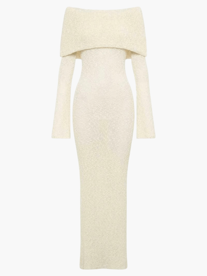ATHENA - VESTIDO MAXI GLAM TEXTURIZADO