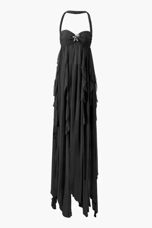 FAIRYJANE - VESTIDO MAXI DE ENCAJE ELEGANTE