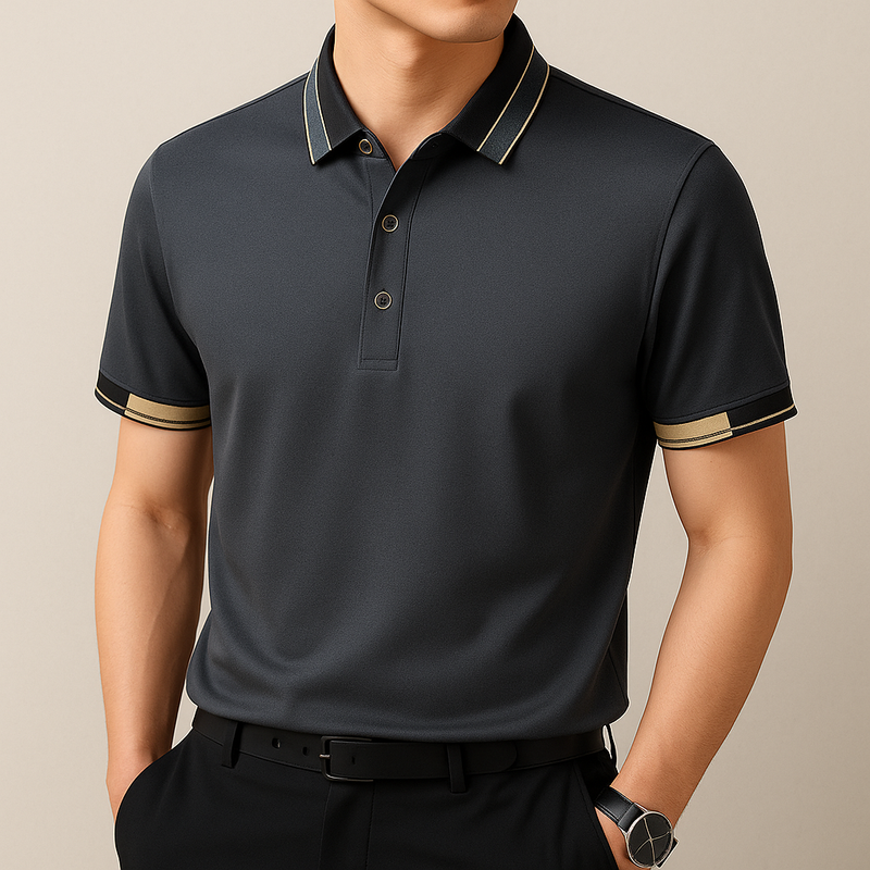 VALDEMOR - CAMISA POLO CLÁSICA CON BORDES EN CONTRASTE