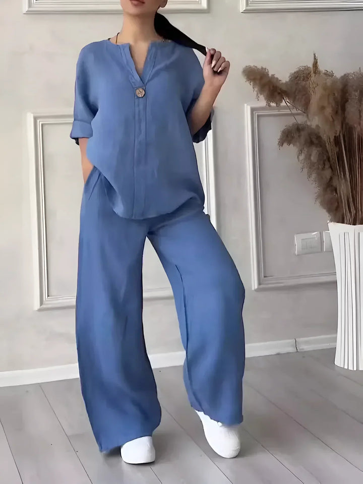 LAILA - CONJUNTO RELAJADO DE LINO