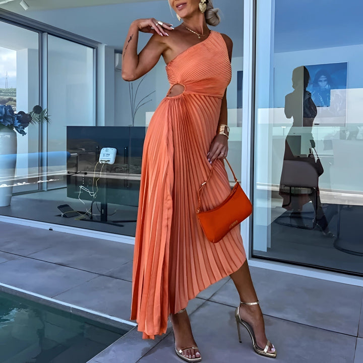 ELLISON - VESTIDO MAXI ELEGANTE CON RECORTE EN LA CINTURA