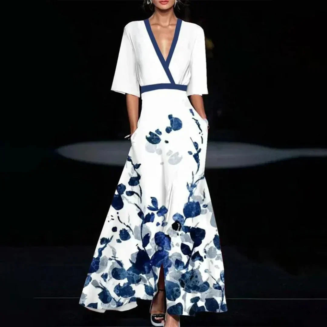 Jamie | Vestido Maxi Elegante con Estampado Floral