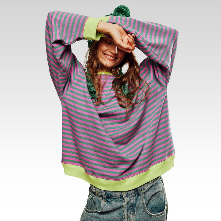 ARANZA - SUÉTER OVERSIZE A RAYAS