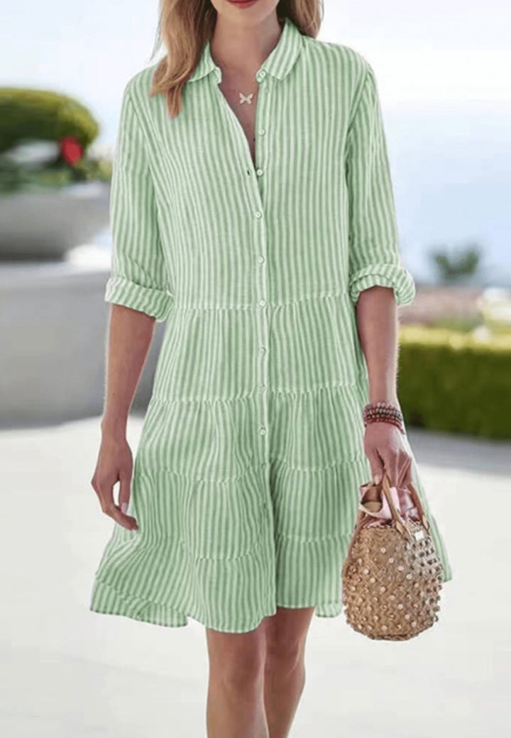 EMMIE – VESTIDO MINI DE RAYAS AL SOL