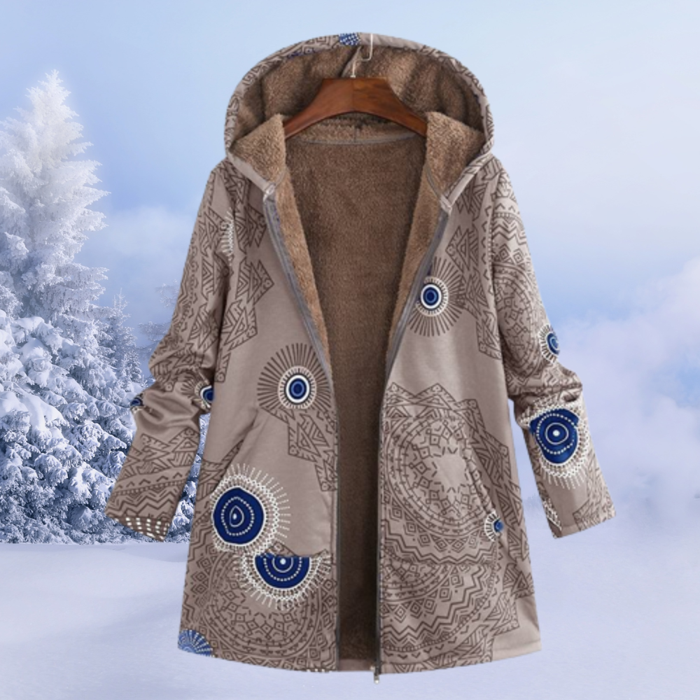 DIANA - ABRIGO DE INVIERNO CON ESTAMPADO FLORAL