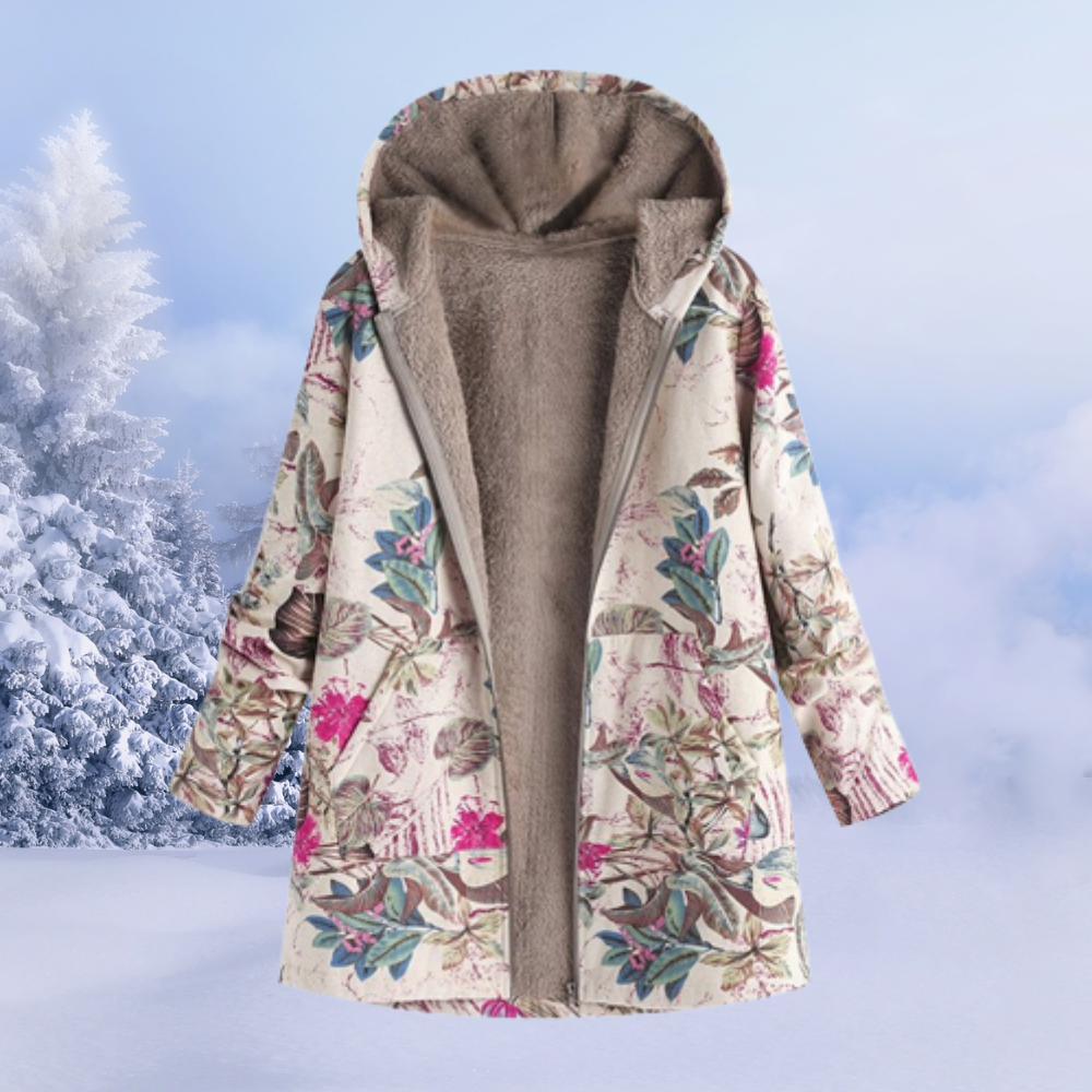 DIANA - ABRIGO DE INVIERNO CON ESTAMPADO FLORAL
