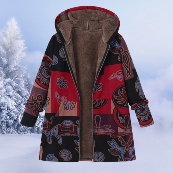 DIANA - ABRIGO DE INVIERNO CON ESTAMPADO FLORAL