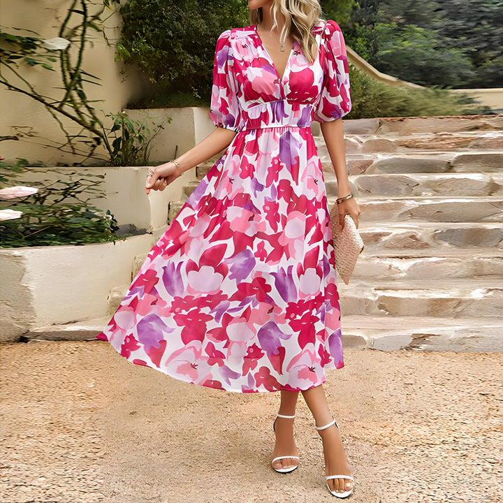 Isolde - Vestido midi con escote en V