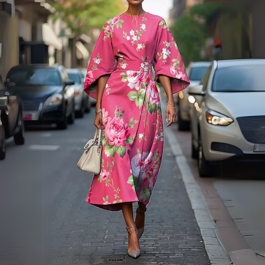 LUNA - VESTIDO MAXI CON CINTURA ELÁSTICA