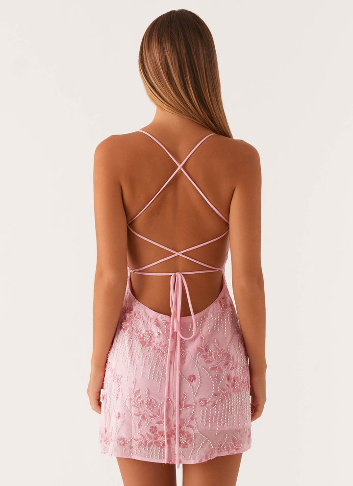 ELISHAVIEN - VESTIDO MINI DE LENTEJUELAS BRILLANTES Y ATEMPORAL