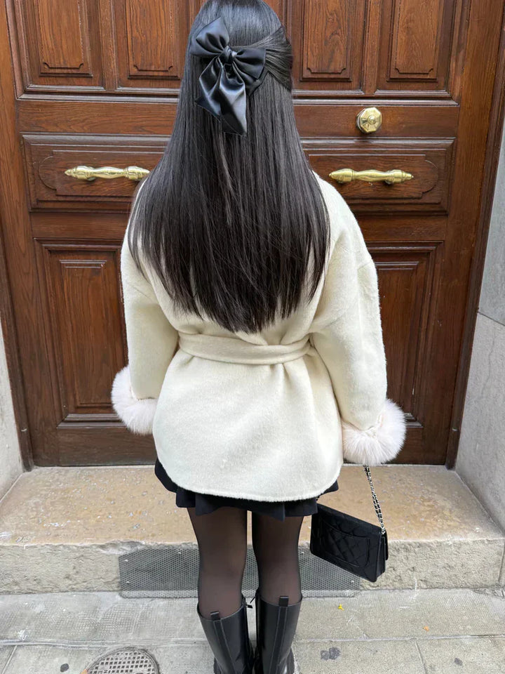 NORIDALE - ABRIGO ENTALLADO ELEGANTE DE PELUCHE