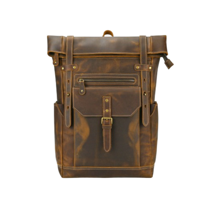 Stephen | Mochila Vintage de Cuero con Cierre Enrollable