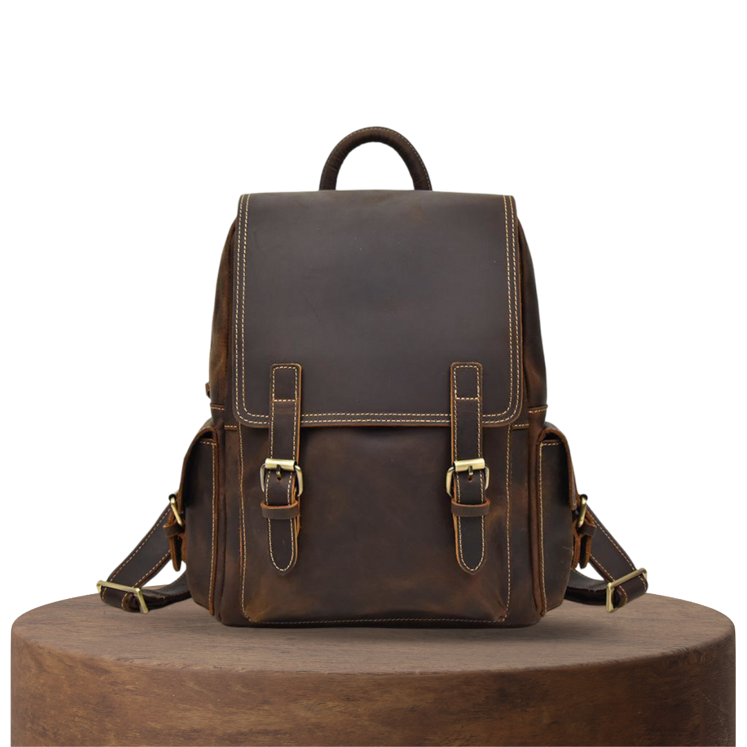 Marcus | Mochila de Cuero Vintage Esencial