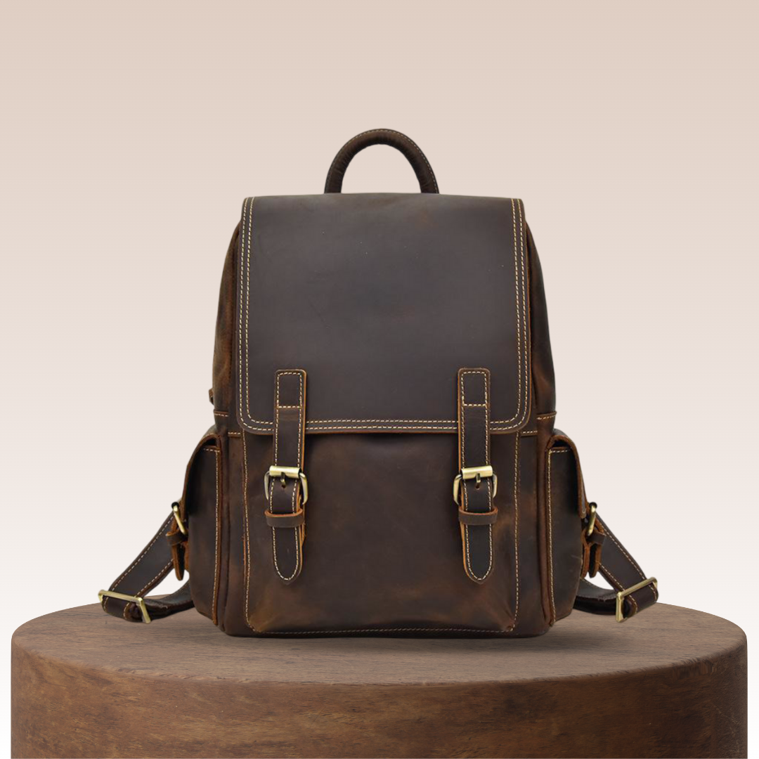 Marcus | Mochila de Cuero Vintage Esencial