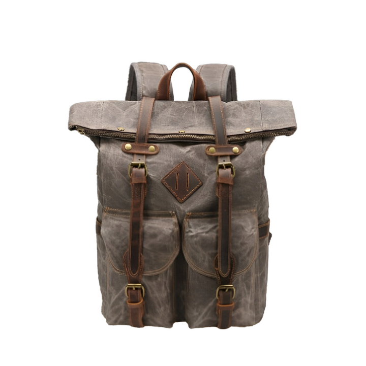 Edriel | Mochila de Cuero con Cierre Roll-Top | Backpack